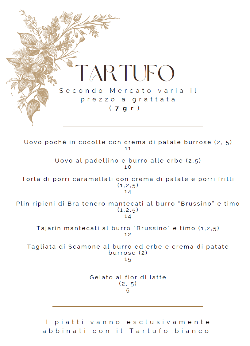 Menu Tartufo
